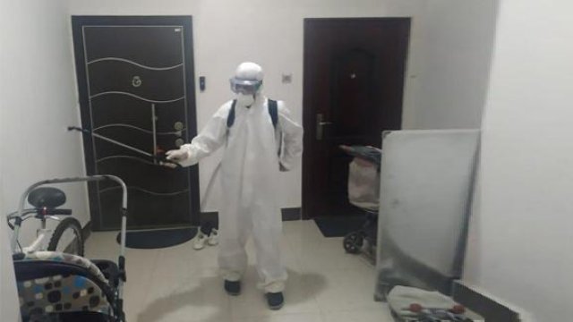 Jurnalistlərin binasında dezinfeksiya işləri aparılıb – FOTOLAR