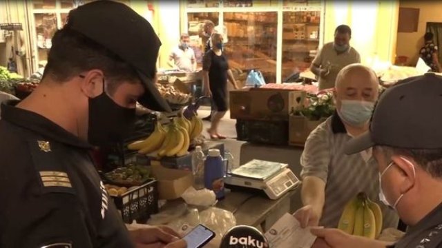 “Vosmoy bazarı”nda karantin reydi keçirildi - VİDEO