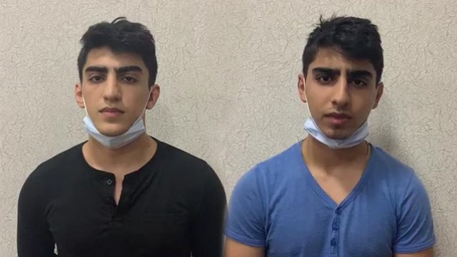 Polis 190 manata qarpız alan qardaşları saxladı - VİDEO