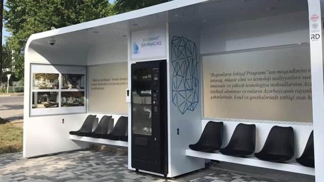 Azərbaycanda ilk dəfə bio-smart dayanacaq - FOTO