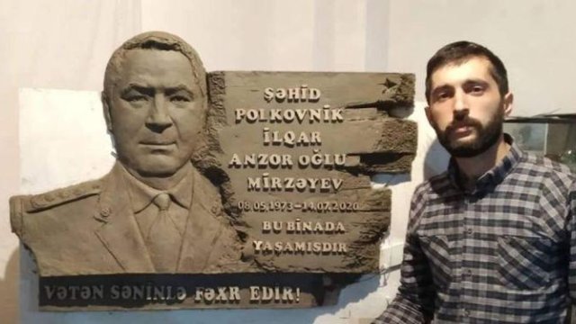 Gənc heykəltaraş bu dəfə polkovnikin xatirəsini əbədiləşdirdi