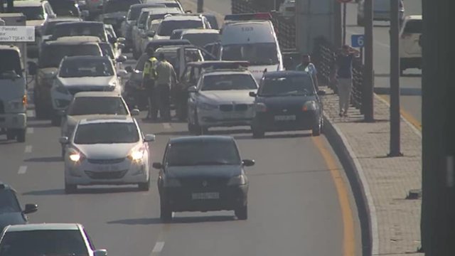 Ziya Bünyadov prospektindəki qəza tıxac yaratdı - FOTO