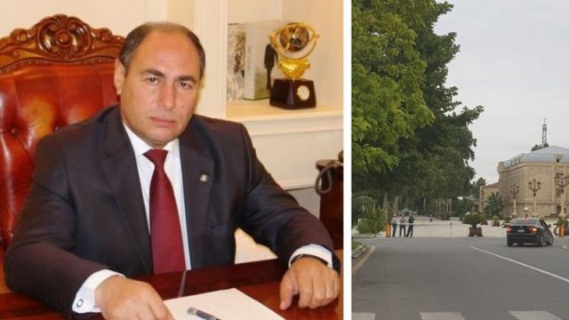 İcra başçısı öz rahatlığı üçün əsas prospektə şlaqbaum qoydurdu (FOTO)