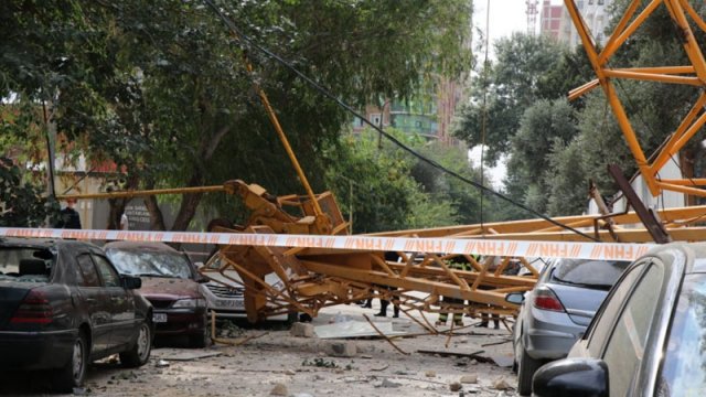 Bakıda kranın aşması ilə bağlı RƏSMİ MƏLUMAT