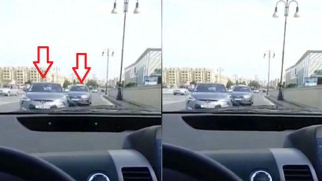 Bakıda əks yola çıxan avtomobillər qəza şəraiti yaratdı - VİDEO