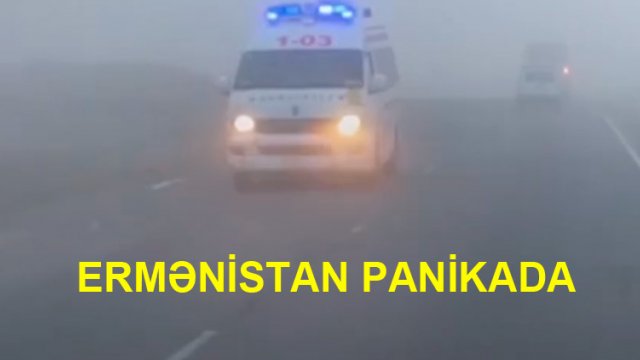 Onlarla təcili yardım maşını Ermənistana yaralı daşıyır - VİDEO