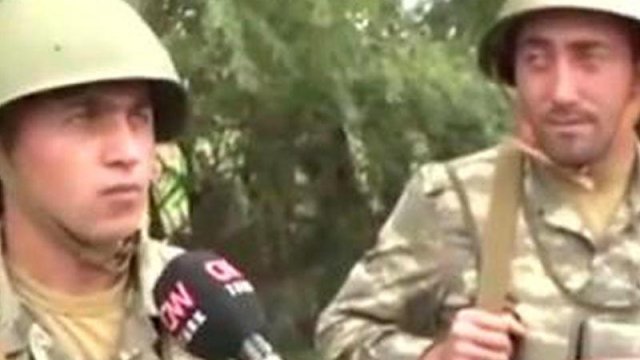 Bakıdan döyüşə yollanan könüllülər Tərtərdə - VİDEO