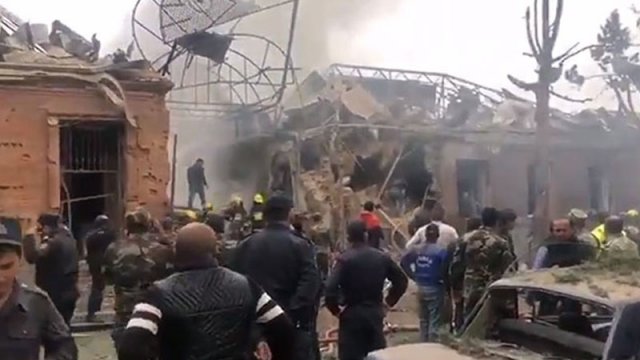 Raket zərbəsindən sonra Gəncədən İLK VİDEO