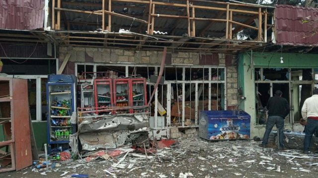 Ermənilər Ağdama yenidən mərmi atdı - Mağaza, kafe və çayxanaya ziyan dəydi 