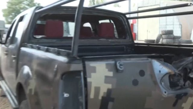 Ermənistanın yüksək rütbəli zabitinin “Pikap”ı qənimət götürüldü - VİDEO