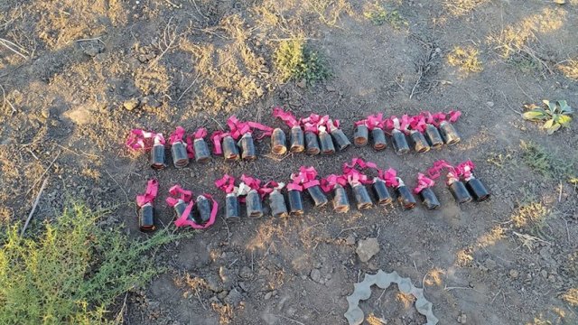 Ermənistanın Mingəçevirə atdığı ballistik raketin qalıqları - FOTO