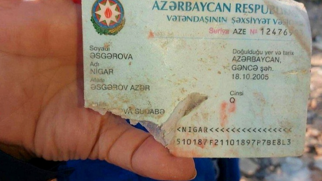 Dağıntılar arasında 15 yaşlı Nigarın şəxsiyyət vəsiqəsi... - Sabah onun ad günüdürxa0