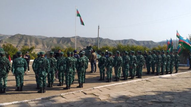 Dörd sərhəd zastavası üzərində Azərbaycan bayrağı ucaldılıb - VİDEO