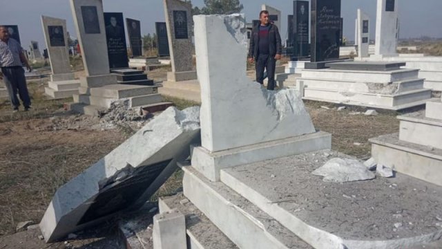 Ermənilər Ağdam və Ağcabədidə yaşayış məntəqələrini və qəbiristanlığı atəşə tutdu - FOTOLAR