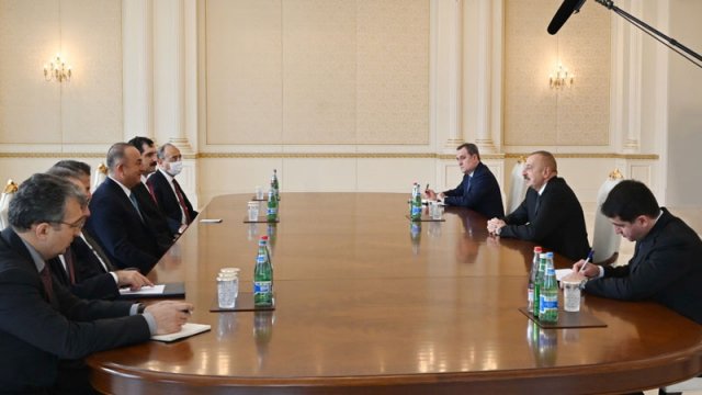 Prezident Türkiyənin XİN başçısını qəbul etdi