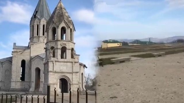 Arutyunyanın son dəfə dua etdiyi kilsə... -xa0 Şuşanın yeni görüntüləri (VİDEO)