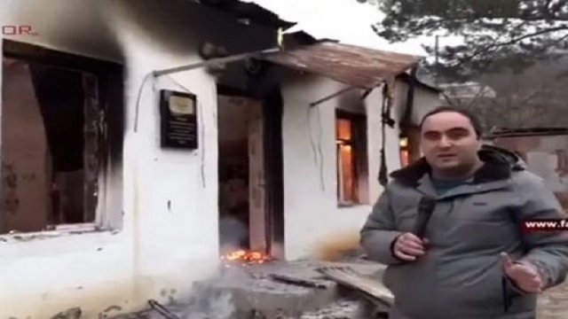 Ermənilər Kəlbəcərdə məktəbi yandırdılar - VİDEO