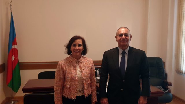 Asim Mollazadə Şimali Kipr Türk Cümhuriyyətinin Azərbaycandakı nümayəndəsi ilə görüşüb