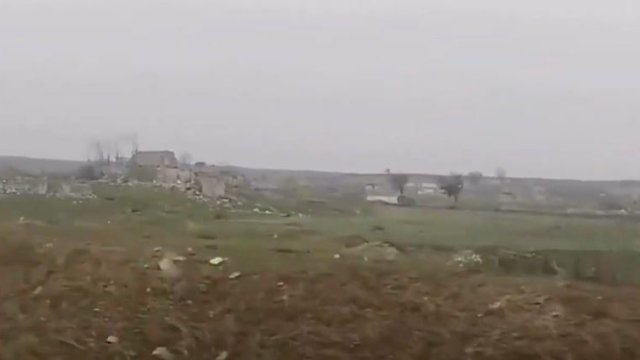 Füzulidəki istehkam xətlər və dağıdılmış binalar - VİDEO