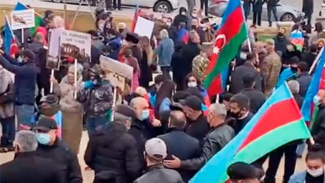 Ağdamla bağlı Şəhidlər Xiyabanında qələbə yürüşü - VİDEO