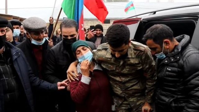 Göyçayda daha bir qazimiz izdihamla qarşılandı - VİDEO