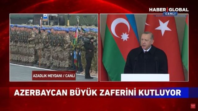 Ərdoğanın tarixi paradda çıxışı: Şuşanın başındakı duman... - VİDEO