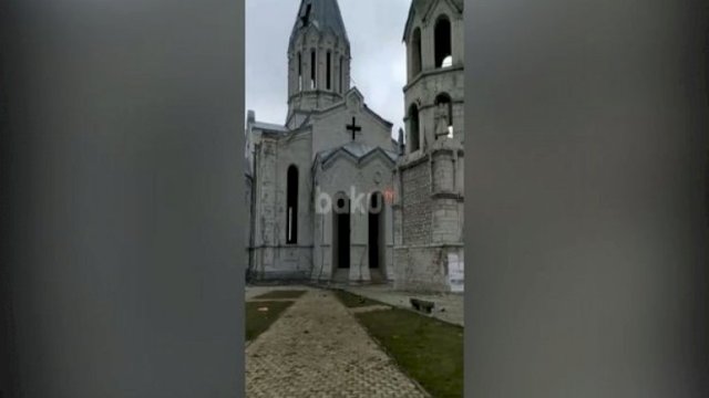 Şuşanın Qazançı kilsəsindən yeni görüntülər - VİDEO