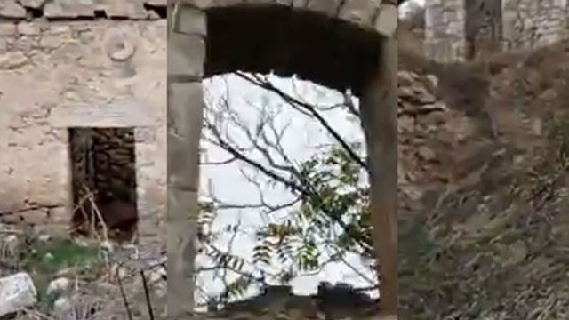 Nazir müavini ermənilərin dağıtdığı tarixi binanın görüntülərini yaydı - VİDEO