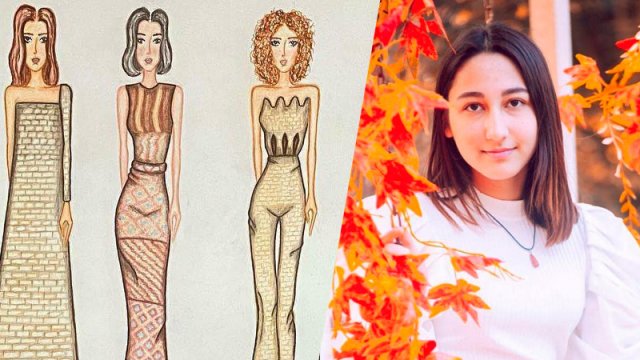 Vətənin abidələrini modaya daşıyan 16 yaşlı modelyer - FOTO