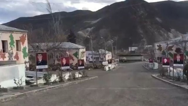 Şəhidlərin fotoları Suqovuşanda - VİDEO