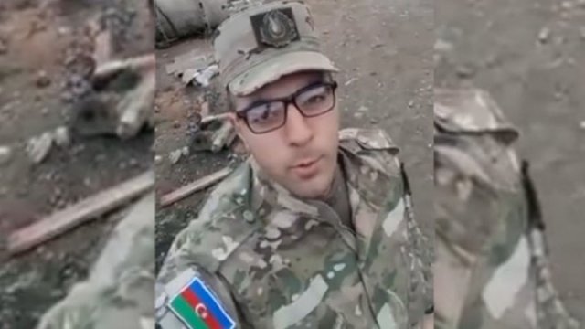 Döyüşərək aldığı düşmən postuna qazi kimi döndü - VİDEO