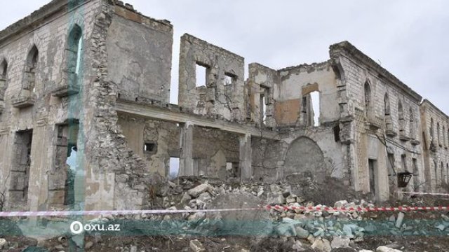 Viran edilən Ağdam - VİDEO