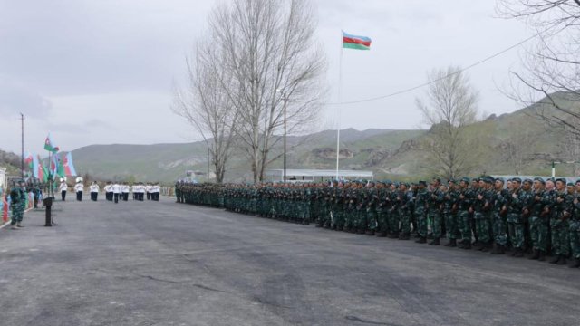 Ermənistanla sərhəddə yeni hərbi hissə fəaliyyətə başladı - FOTO