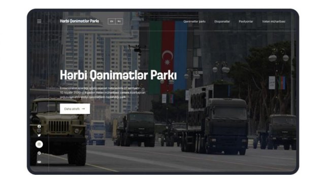 Hərbi Qənimətlər Parkının veb saytı istifadəyə verildi - FOTO