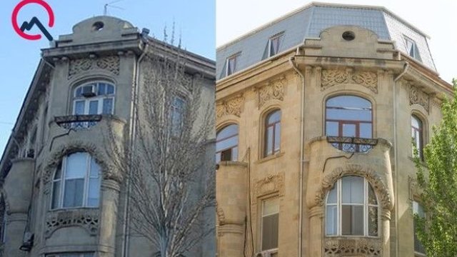 Bakıdakı tarixi binanın üzərində mansard tikilib – FOTO/VİDEO