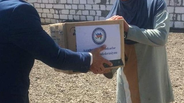 Ağstafada Vətən müharibəsi şəhidlərimizin ailələrinə sovqatlar təqdim olundu - FOTOLAR