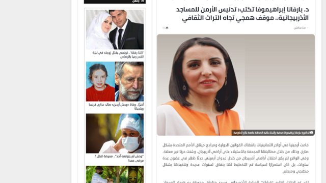 Ərəb mediası ermənilərin məscidlərimizi təhqir etməsindən yazdı