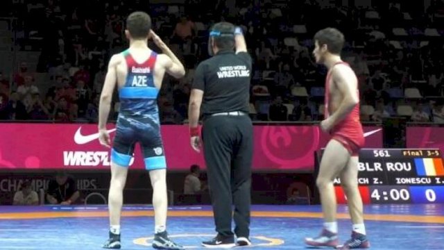 Güləşçimiz finalda ermənini məğlub edib əsgər salamı verdi