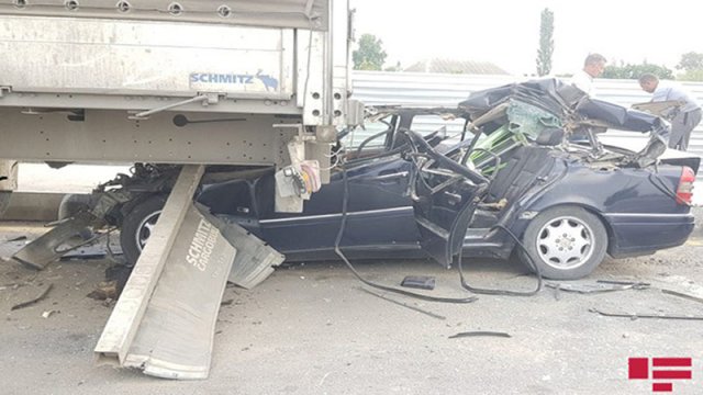 Ağdaşda ağır qəza, 3 nəfər öldü - FOTOLAR