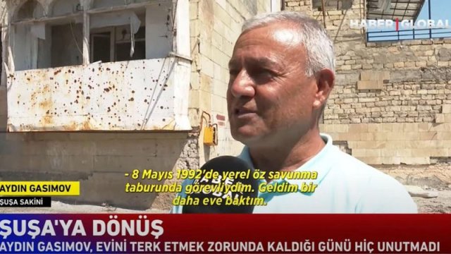 “Haber Global”: 28 il sonra Şuşadakı doğma evinə qayıdan sakinin tapdığı yeganə əşya - VİDEO