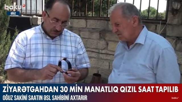 Ziyarətgahdan 30 min manatlıq qızıl saat tapıldı - VİDEO