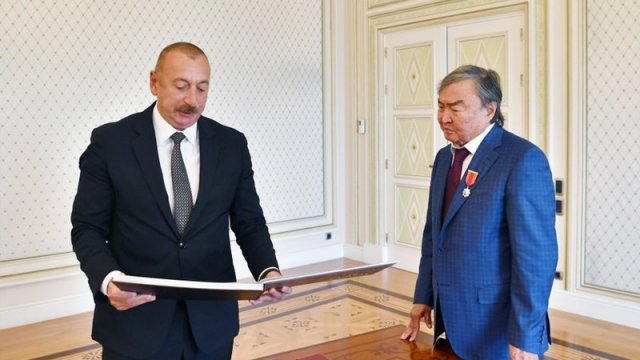 İlham Əliyev Oljas Süleymenovu qəbul etdi - FOTOLAR