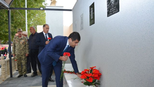 Ağstafanın Vurğun qəsəbəsində əsaslı yenidən qurulan şəhidlərin abidə-kompleksinin açılışı oldu