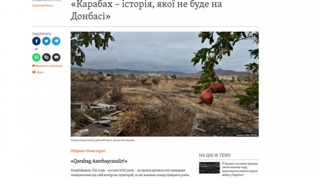 Ukraynalı tanınmış jurnalist Qarabağdan reportaj hazırladı