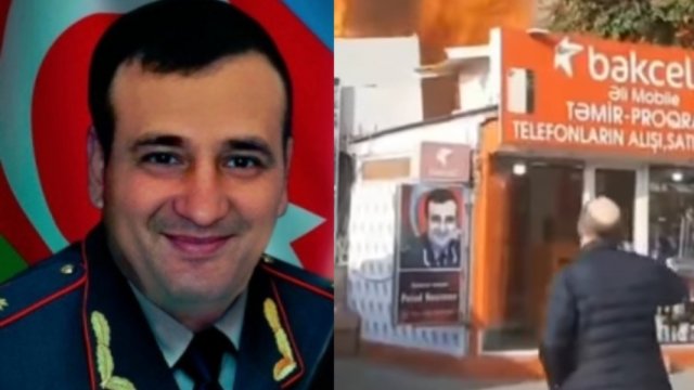 Yanğından malını yox, Polad Həşimovun şəklini çıxardı - VİDEO