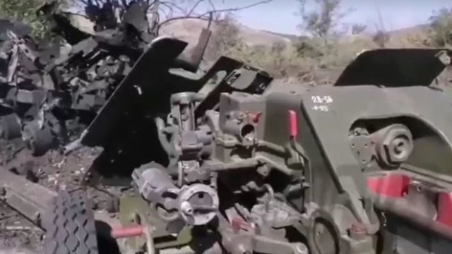 Ordumuzun sərrast zərbəsi: Düşmənin məhv edilən D-30 divizionu - VİDEO