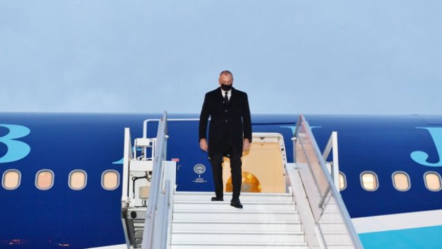 Prezident İlham Əliyev Brüsselə səfərə gedib - FOTO