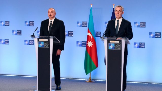 Prezident NATO Baş katibi ilə birgə mətbuat konfransı keçirdi