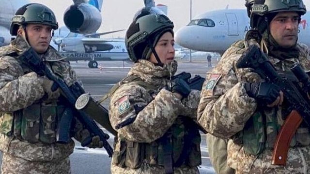 Ermənistan qadın hərbiçiləri də Qazaxıstana göndərdi
