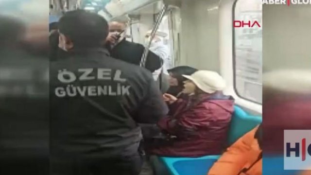 Maska taxmaqdan imtina edən qadınları qatardan zorla düşürdülər - VİDEO